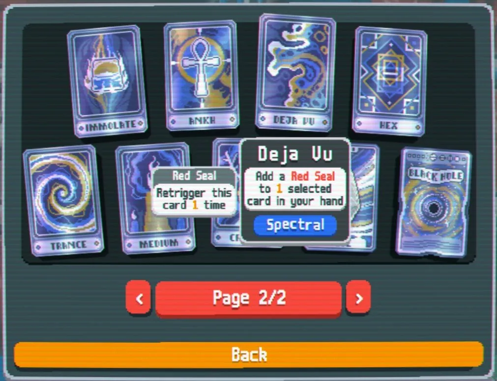 A Spectral Card in Balatro that adds a Red Seal to one selected card.