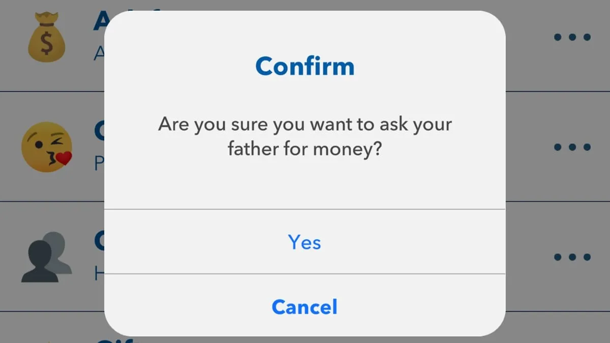 Asking for money in BitLife.