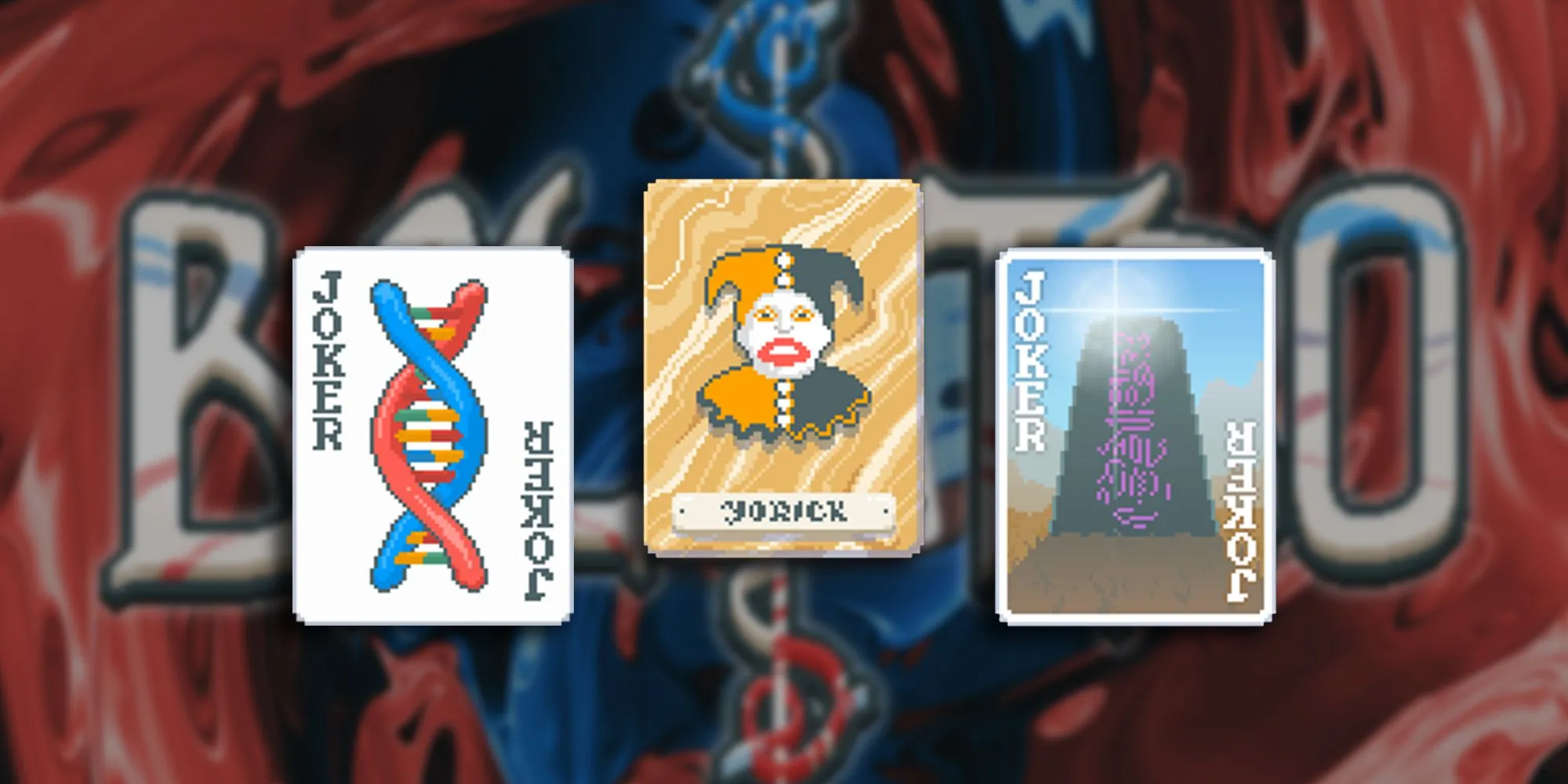 DNA, Yorick, and Obelisk Joker cards